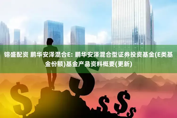 镕盛配资 鹏华安泽混合E: 鹏华安泽混合型证券投资基金(E类基金份额)基金产品资料概要(更新)