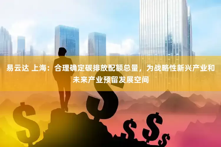易云达 上海：合理确定碳排放配额总量，为战略性新兴产业和未来产业预留发展空间